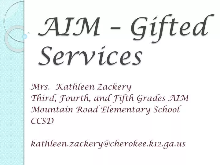 aim gifted services