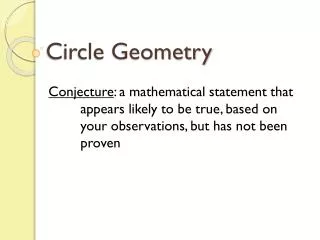 Circle Geometry