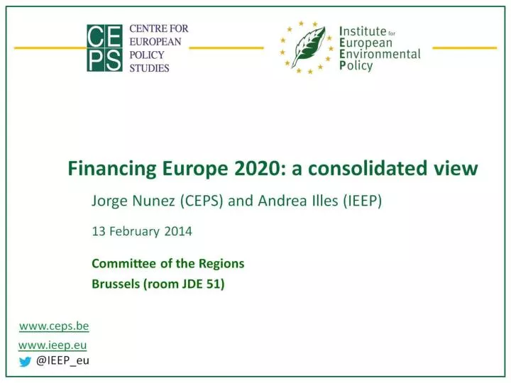 financing europe 2020 a consolidated view