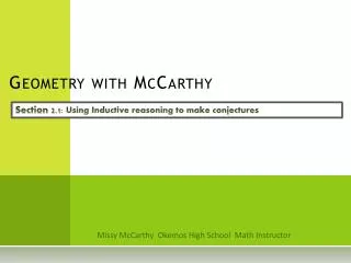 Geometry with McCarthy