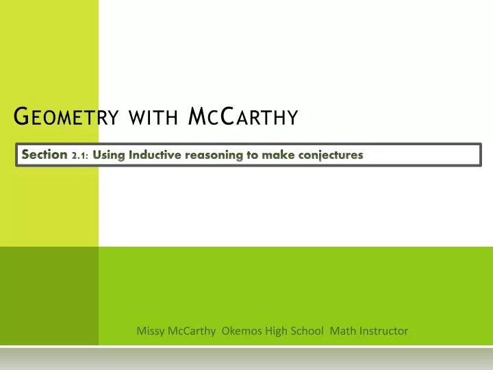 geometry with mccarthy