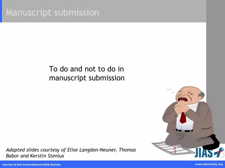 to do and not to do in manuscript submission