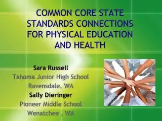 COMMON CORE STATE STANDARDS CONNECTIONS FOR PHYSICAL EDUCATION AND HEALTH