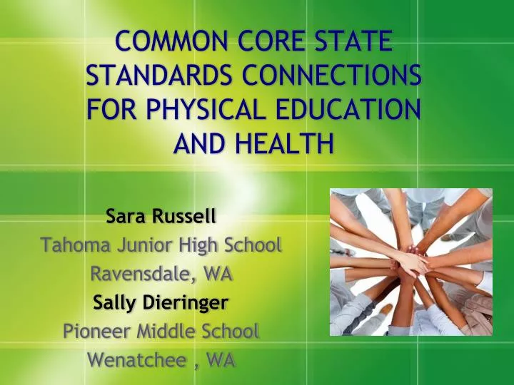 common core state standards connections for physical education and health