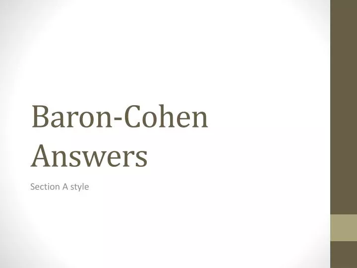 baron cohen answers