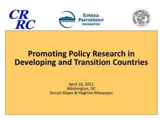 1. Why do you think policy research is important?