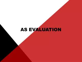 AS EVALUATION