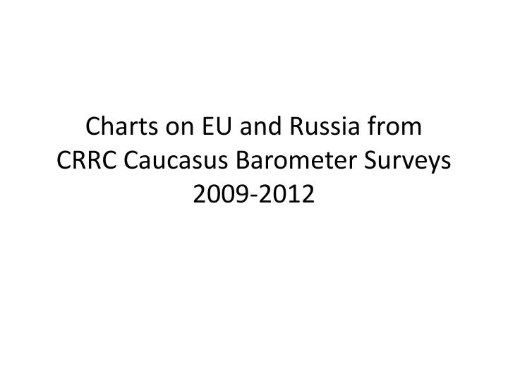 charts on eu and russia from crrc caucasus barometer surveys 2009 2012