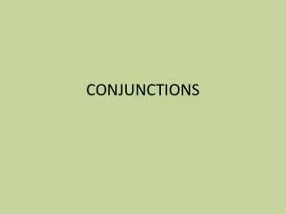 conjunctions