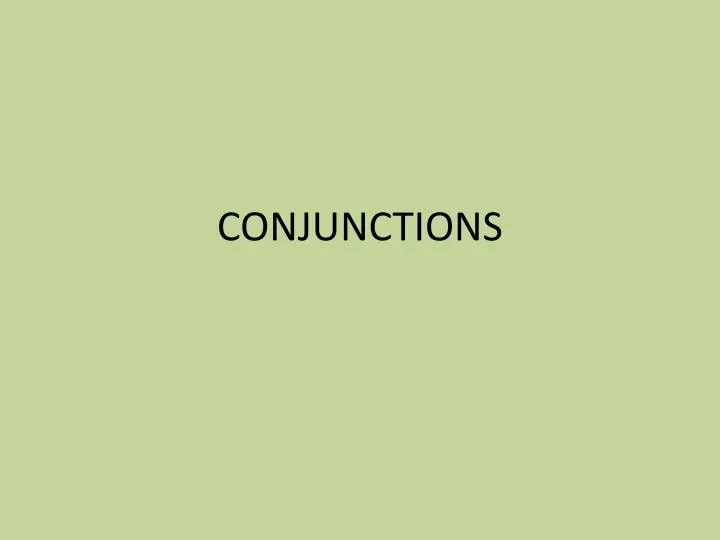 conjunctions