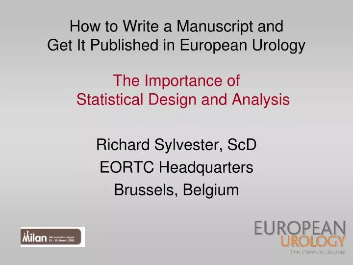 how to write a manuscript and get it published in european urology