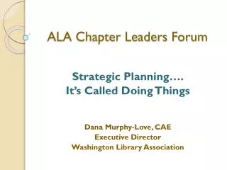 ALA Chapter Leaders Forum