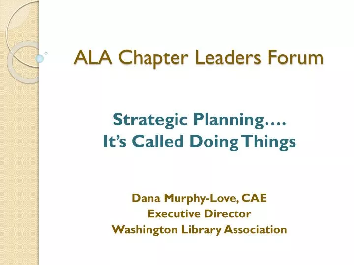 ala chapter leaders forum