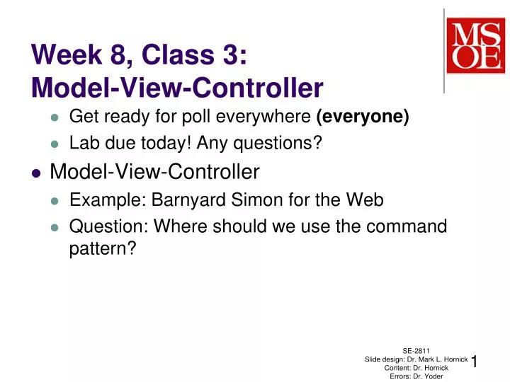 week 8 class 3 model view controller