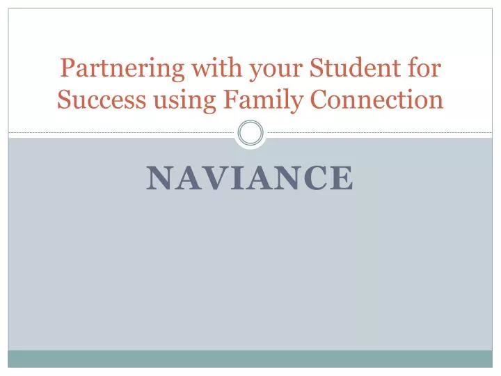 partnering with your student for success using family connection