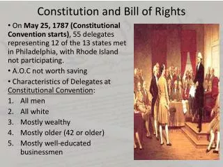 Constitution and Bill of Rights