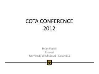 COTA CONFERENCE 2012