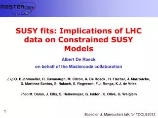 SUSY fits: Implications of LHC data on Constrained SUSY Models