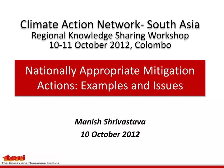 nationally appropriate mitigation actions examples and issues