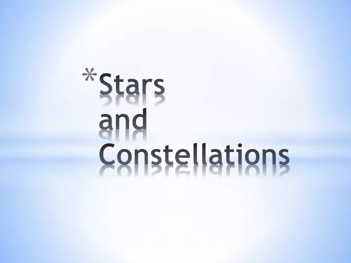 stars and constellations