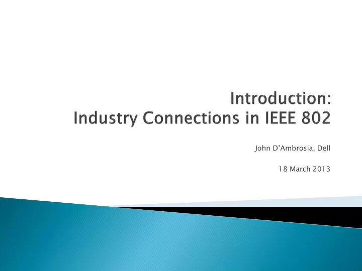 introduction industry connections in ieee 802
