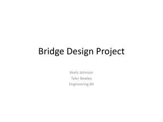 Bridge Design Project