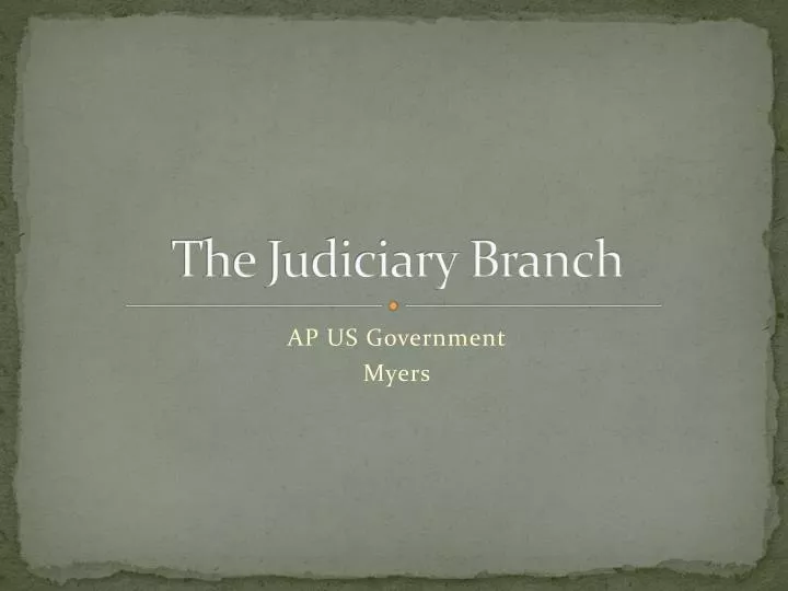 the judiciary branch