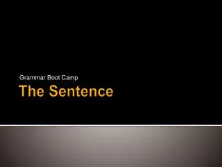 The Sentence