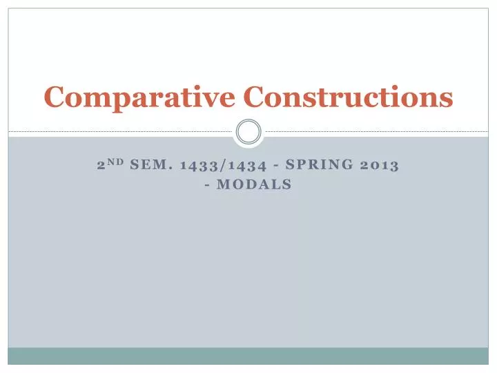 comparative constructions