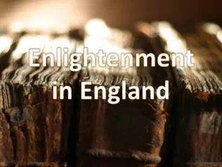 enlightenment in england