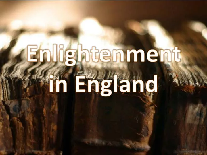 enlightenment in england