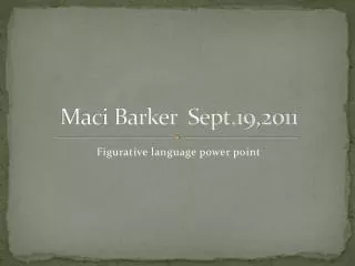 Maci Barker Sept.19,2011