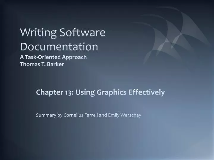 writing software documentation a task oriented approach thomas t barker