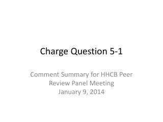 Charge Question 5-1