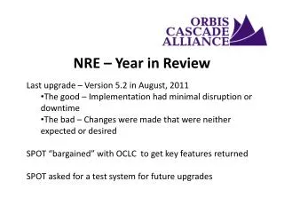 NRE – Year in Review