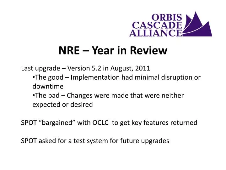 nre year in review