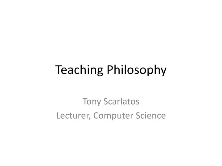 teaching philosophy