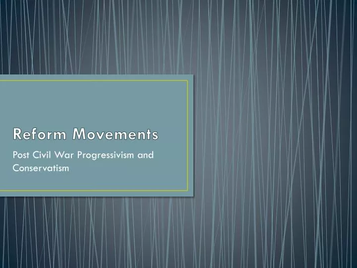 reform movements