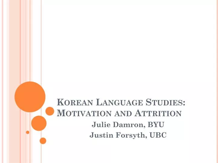 korean language studies motivation and attrition