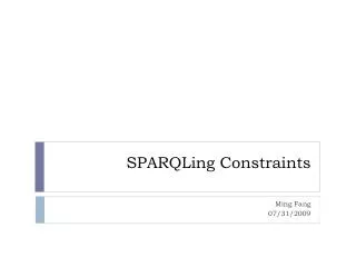 SPARQLing Constraints