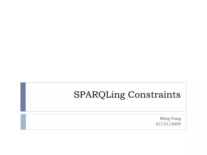 sparqling constraints