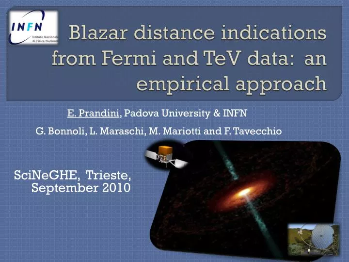 blazar distance indications from fermi and tev data an empirical approach
