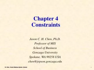 Chapter 4 Constraints