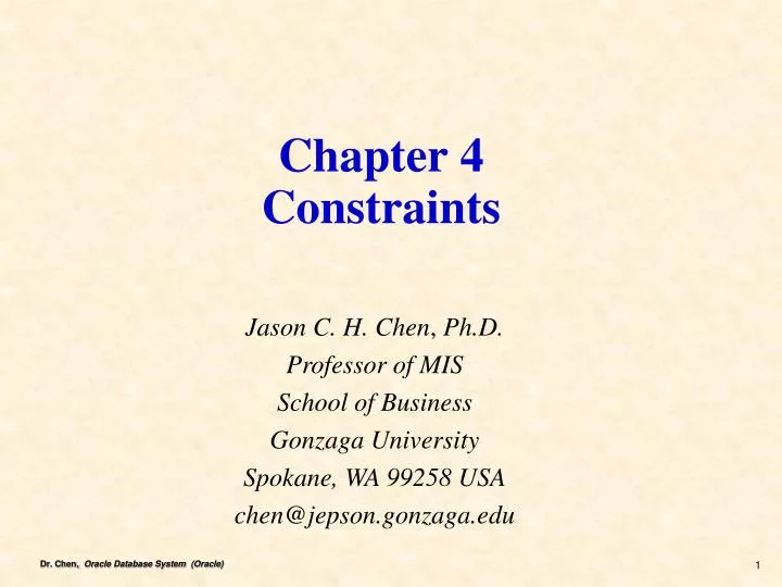 chapter 4 constraints