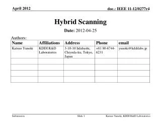 Hybrid Scanning