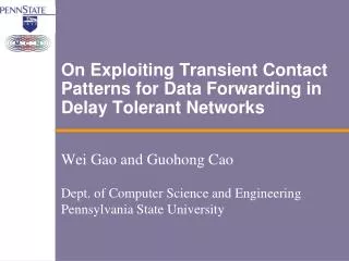 On Exploiting Transient Contact Patterns for Data Forwarding in Delay Tolerant Networks