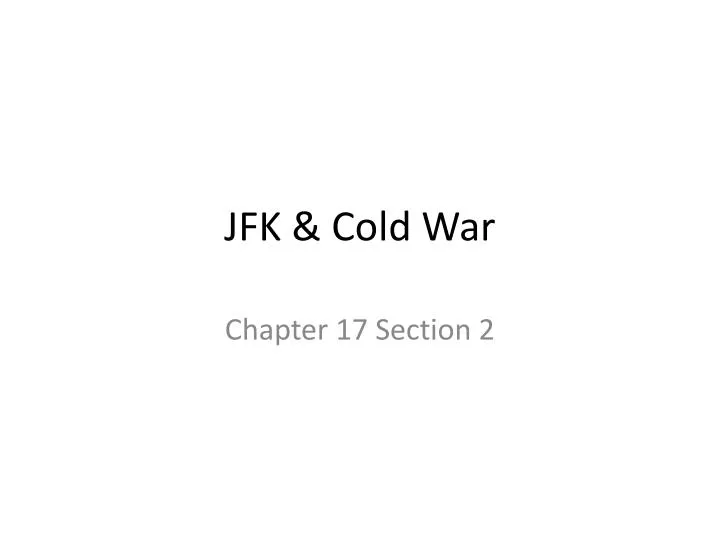 jfk cold war