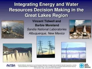 Integrating Energy and Water Resources Decision Making in the Great Lakes Region