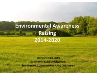 Environmental Awareness Raising 2014-2020