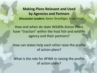 Perspective: Action Plan Relevance to our Agency and Key Partners